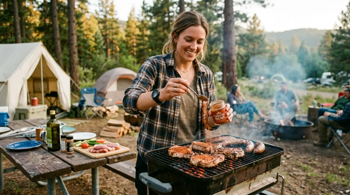 Bumbu barbeque untuk camping