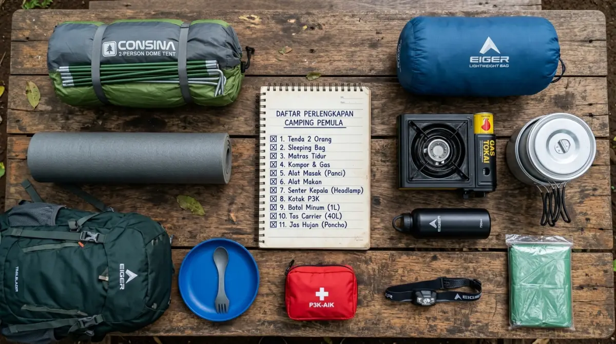Perlengkapan camping pemula