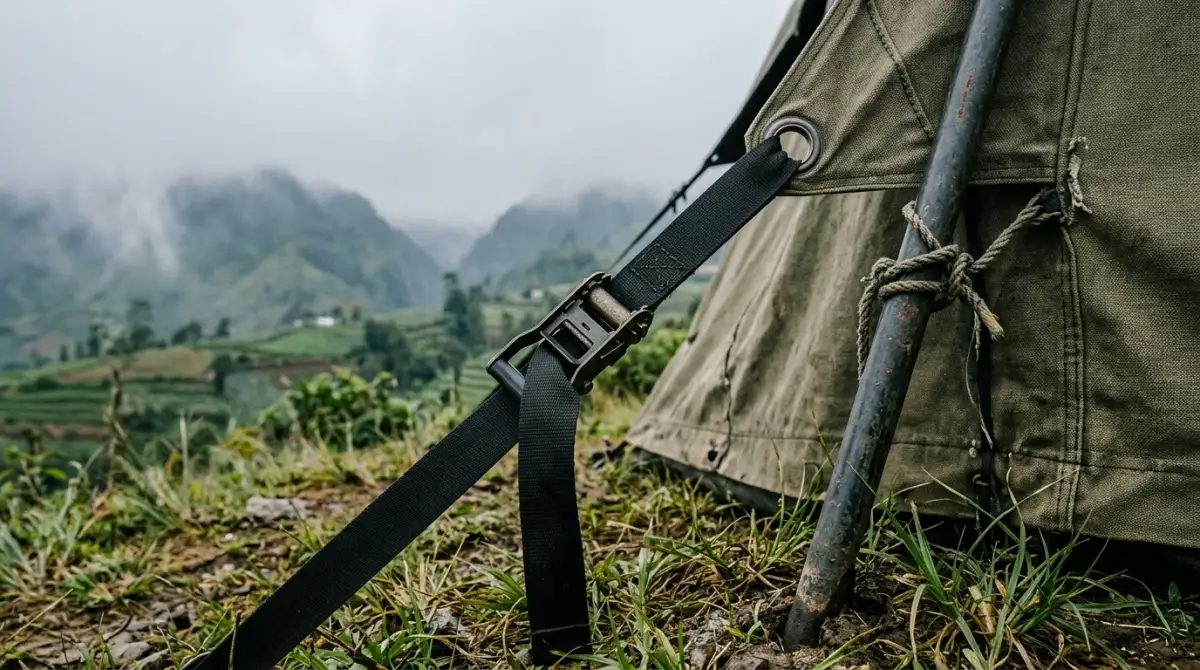 Detail interior tenda semi permanen