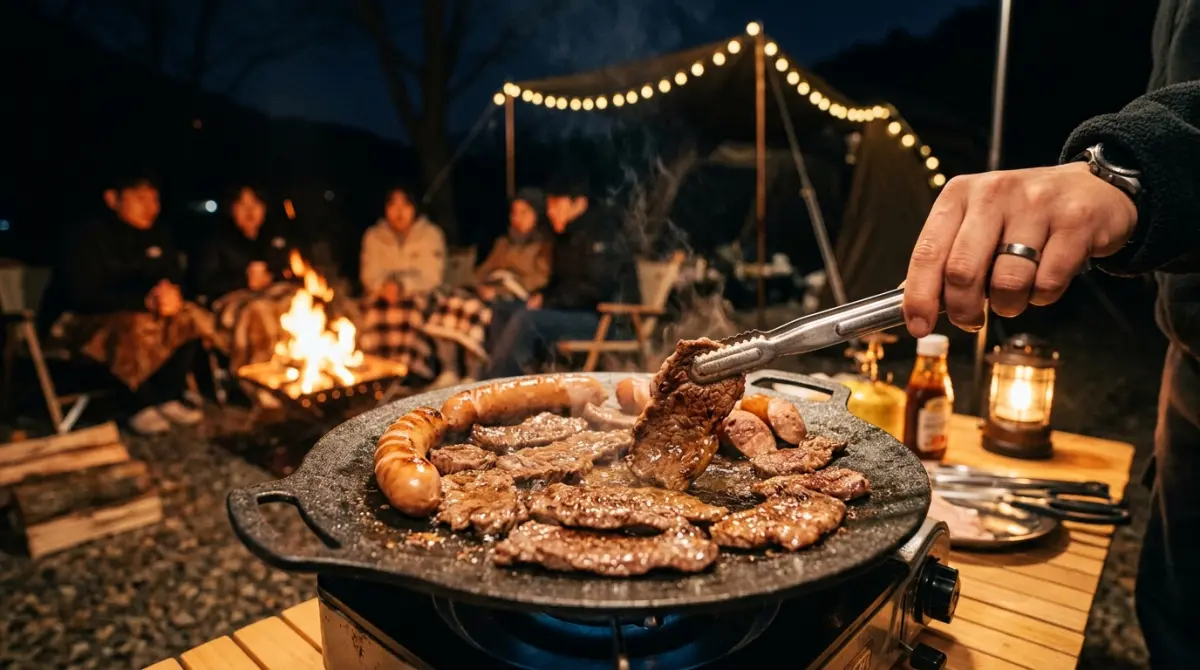 Menghangatkan suasana dengan sesi BBQ