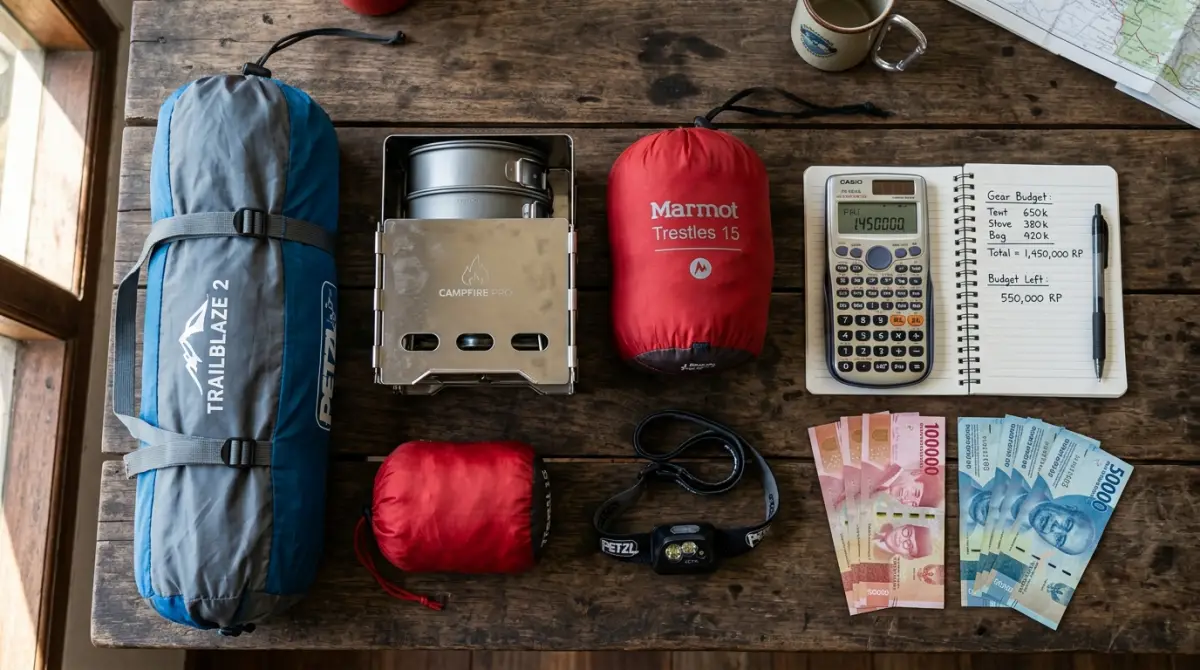 Rincian harga alat camping lengkap untuk semua kelas