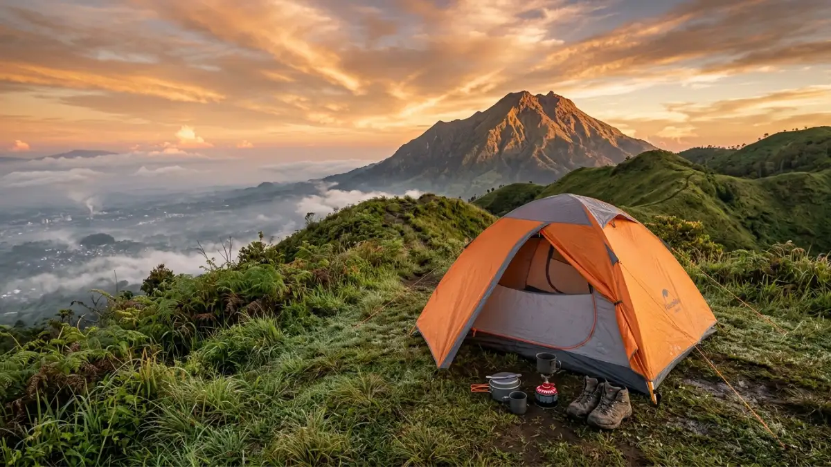 Camping di lereng Gunung Panderman