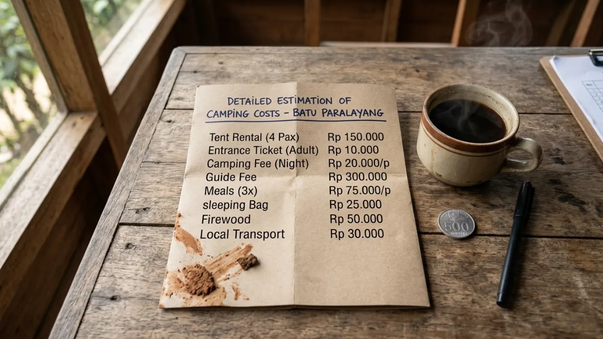 Estimasi biaya camping Batu