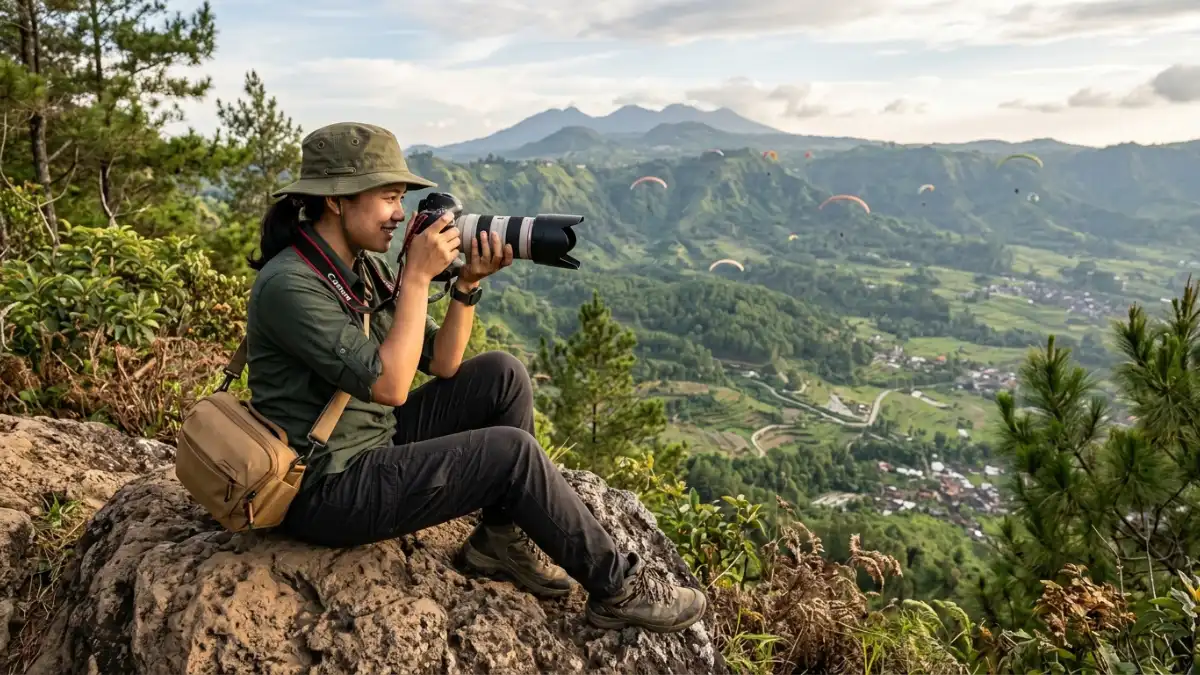 Fotografi alam paralayang Batu