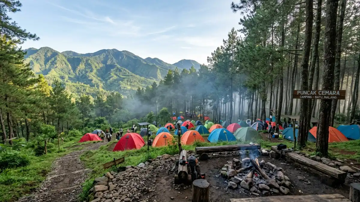 Lokasi camping populer di Batu