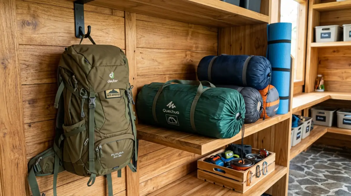 Menyimpan tenda dengan benar