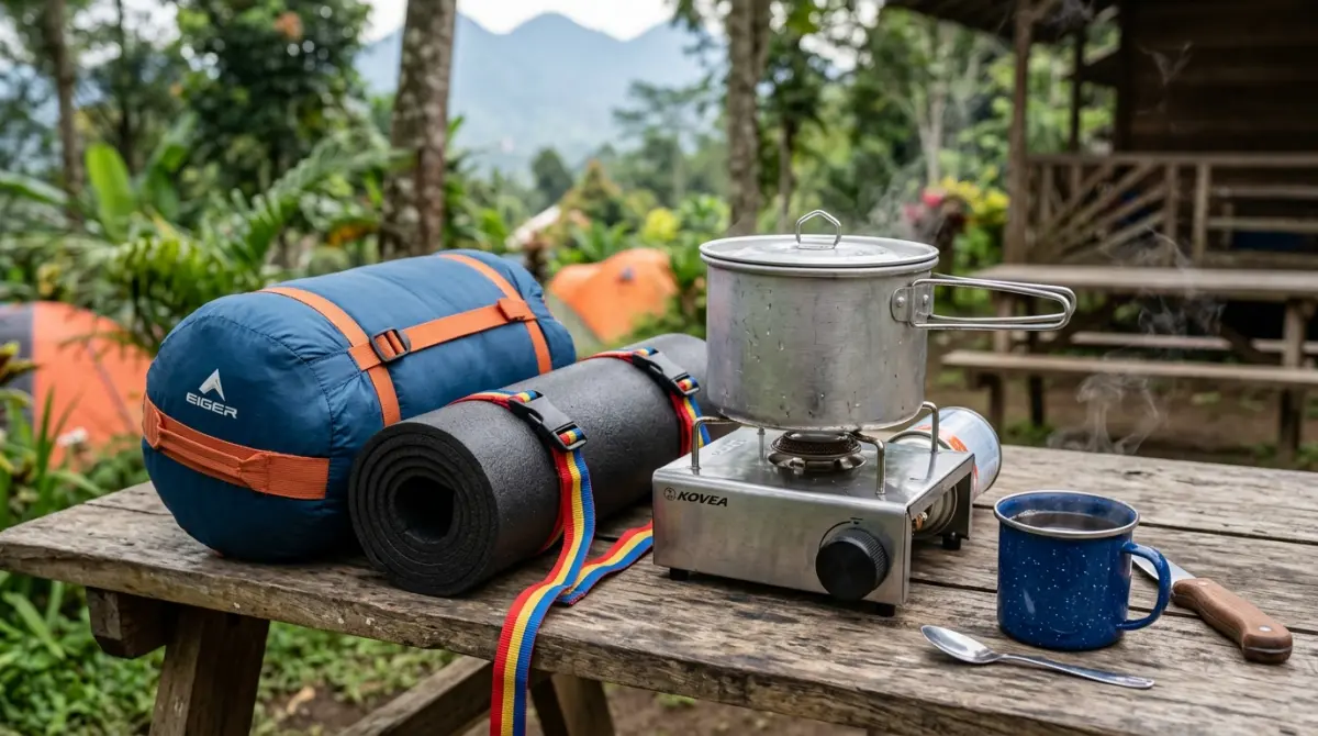 Peralatan camping lengkap