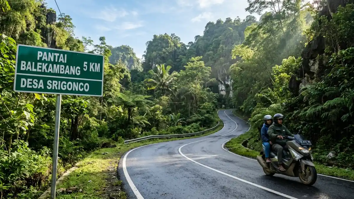 Perjalanan jalur selatan menuju Pantai Balekambang