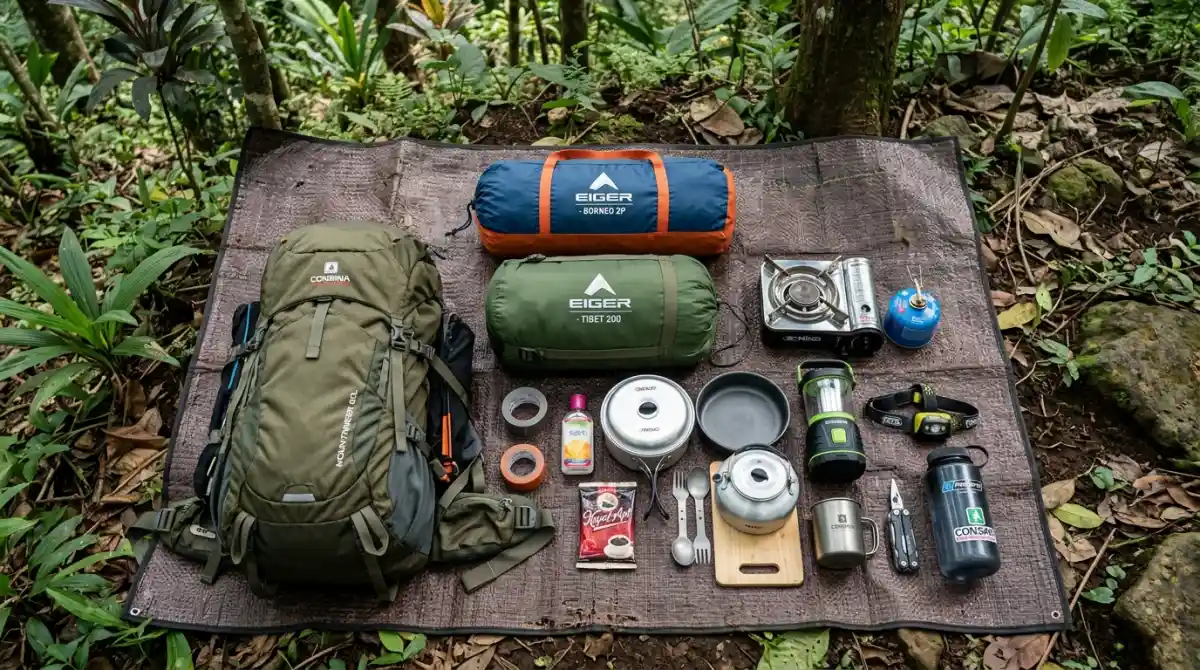 Kegiatan malam saat camping semi di Batu