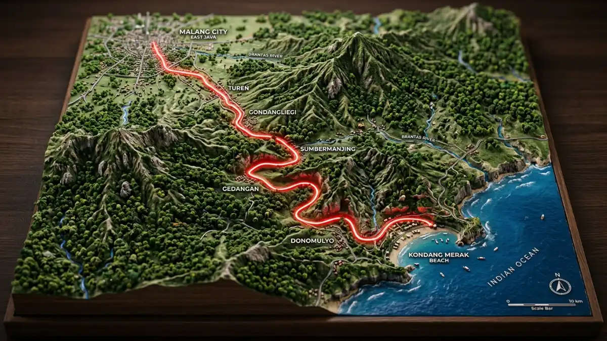 Rute dan Akses Menuju Pantai Kondang Merak Malang 2026