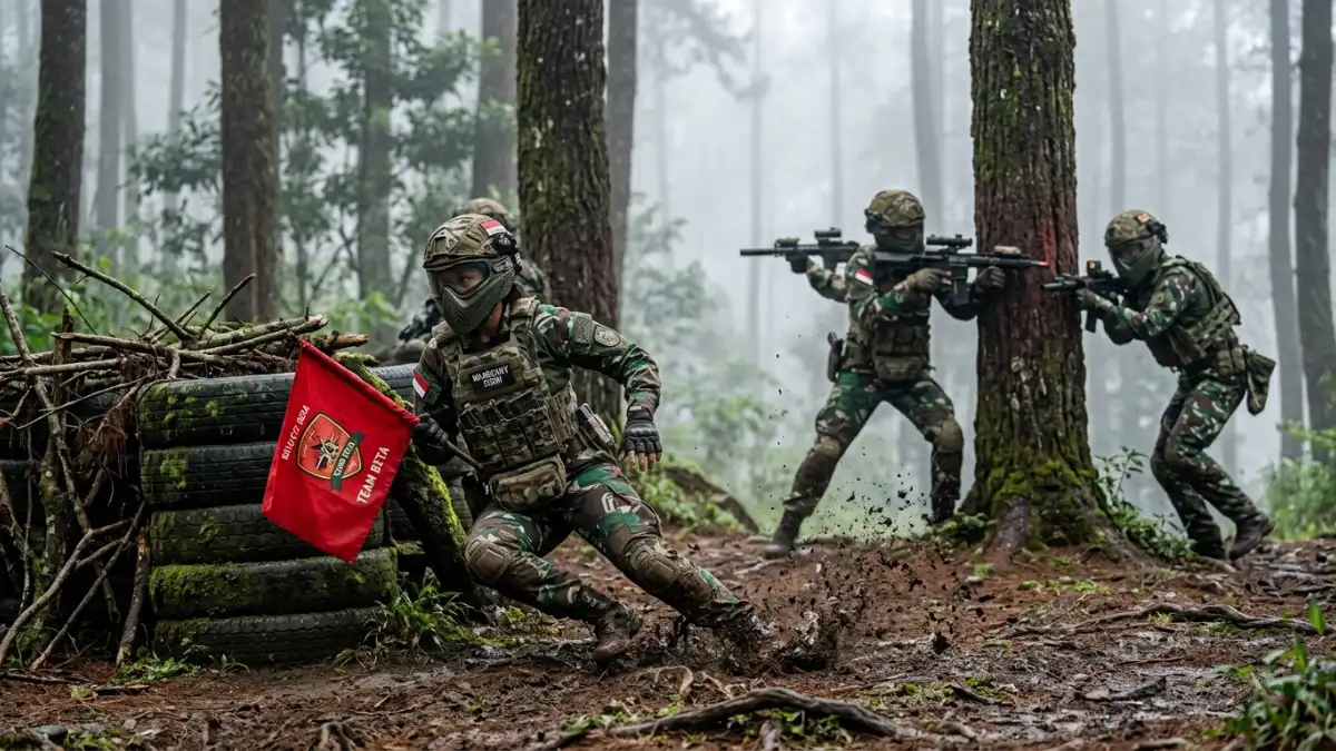 Skenario war game merebut bendera di Batu