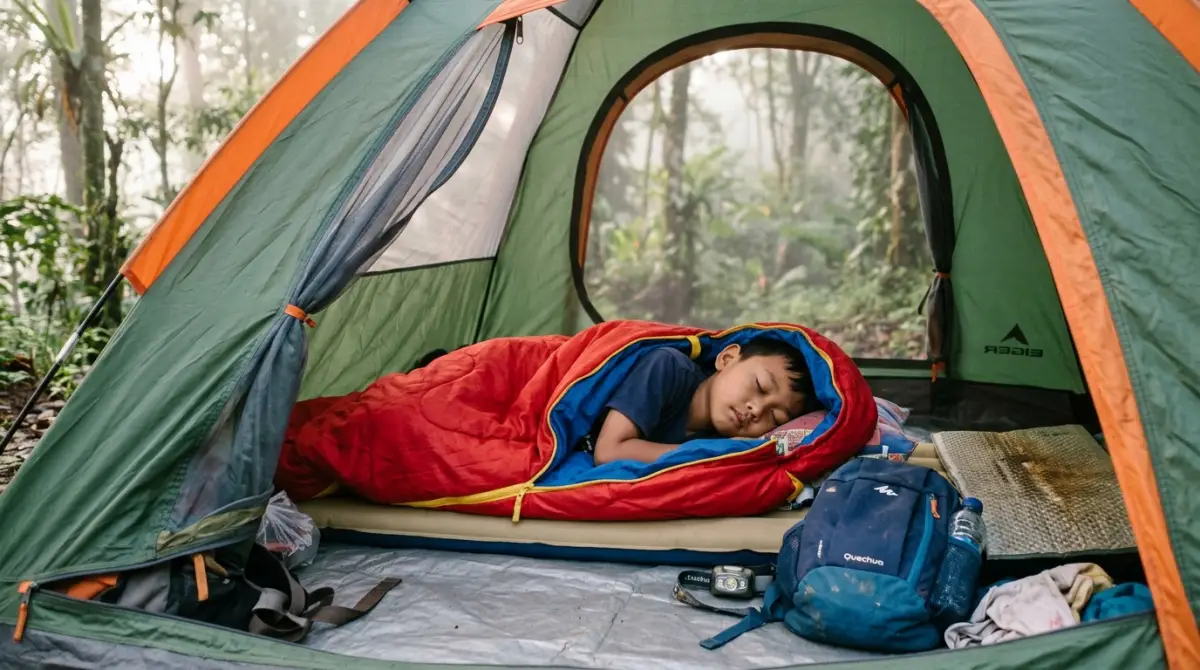 Sleeping bag camping keluarga