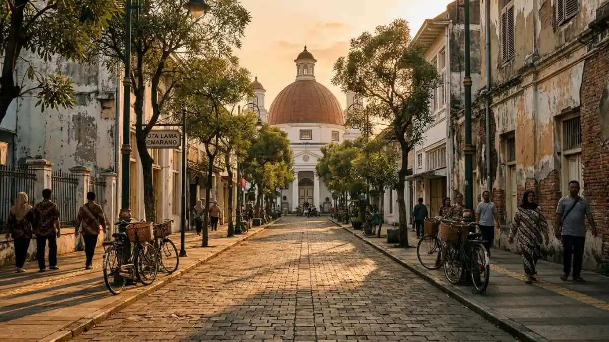 Suasana nostalgia Kota Lama Semarang