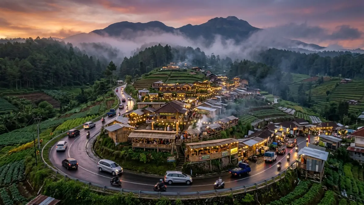 Suasana Sore Akses Dusun Kuliner Batu