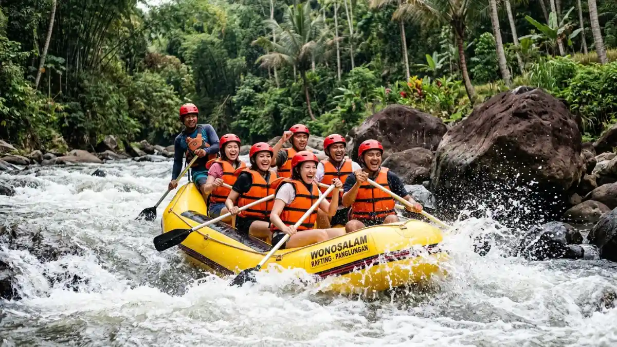 Wisata Alam Jombang Arung Jeram